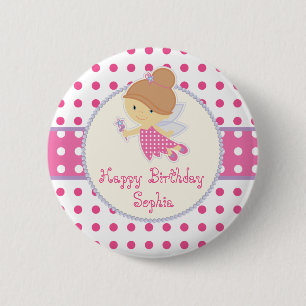 Badge Rond 5 Cm Bouton féerique d'anniversaire