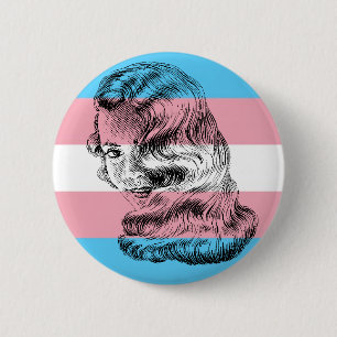 Badge Rond 5 Cm Bouton femelle de fierté de transport