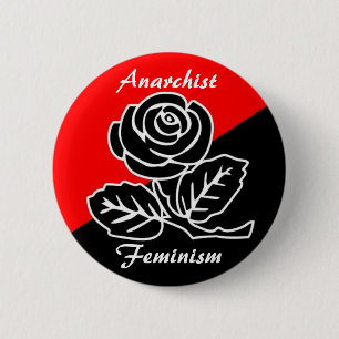 Badge Rond 5 Cm bouton féministe anarchiste