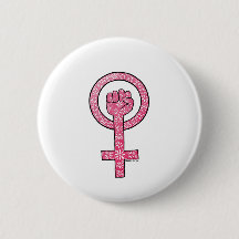 Bouton féministe de poing