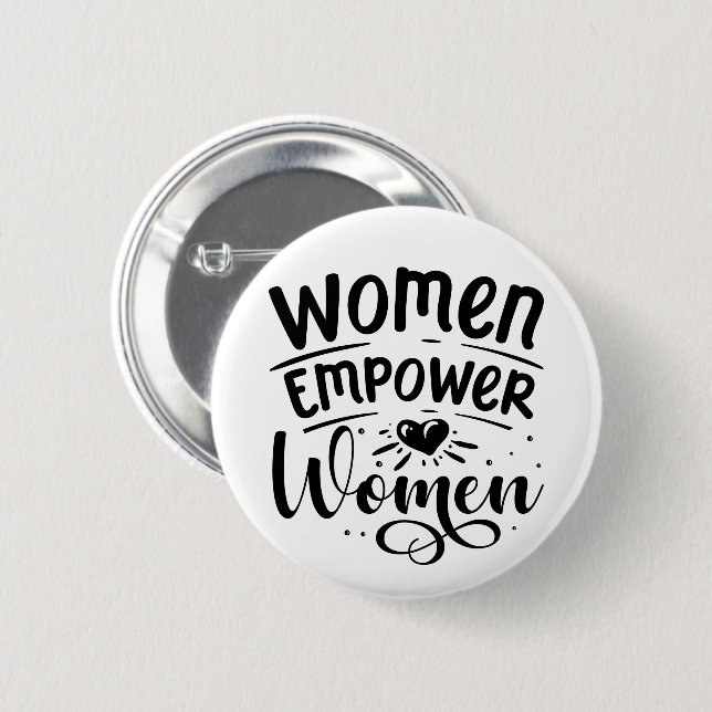 Badge Rond 5 Cm Bouton Femmes habiliter les femmes (Devant & derrière)