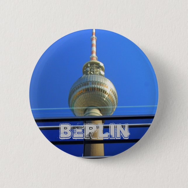 Badge Rond 5 Cm Bouton Fernsehturm de Berlin (Devant)