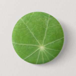Badge Rond 5 Cm Bouton Feuille de Nasturtium