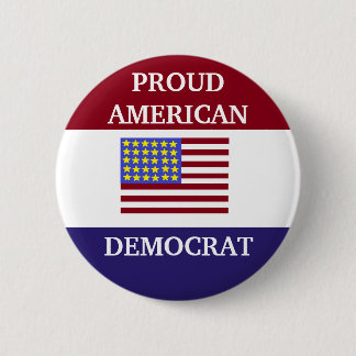 BADGE ROND 5 CM BOUTON FIER DE DÉMOCRATE