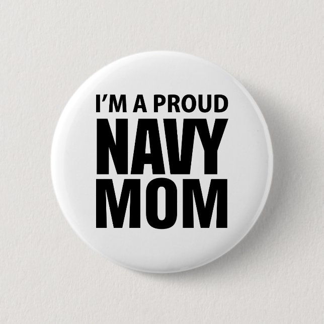 Badge Rond 5 Cm Bouton fier de maman de marine (Devant)