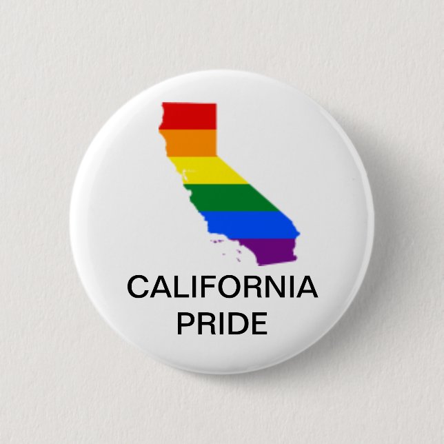 BADGE ROND 5 CM BOUTON FIERTÉ LGBTQ CALIFORNIA (Devant)