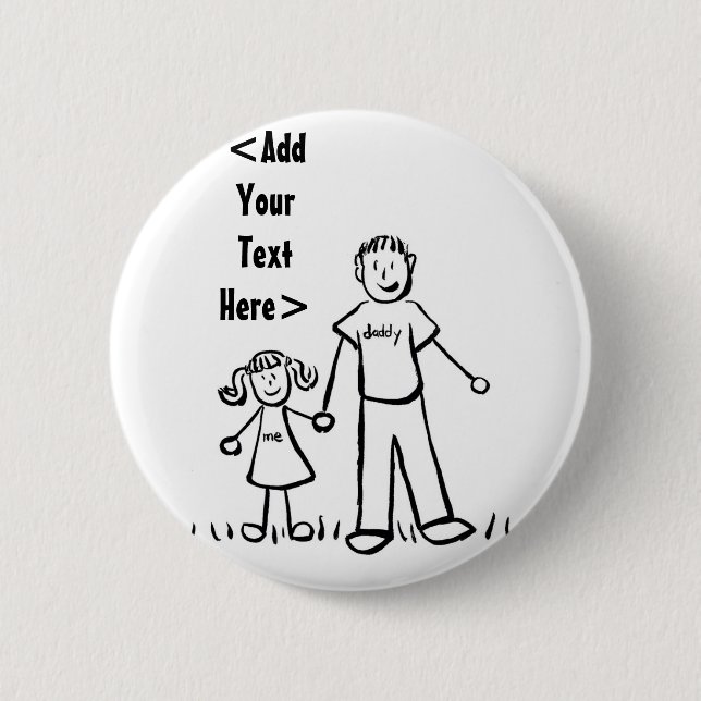 Badge Rond 5 Cm Bouton fille de papa (Devant)