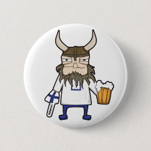 Badge Rond 5 Cm Bouton finlandais de Viking