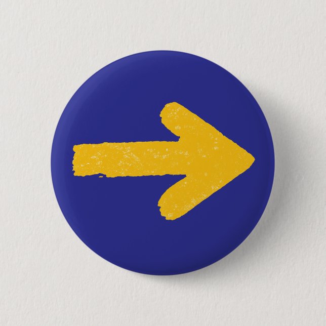 Badge Rond 5 Cm Bouton Flèche jaune Camino de Santiago (Devant)