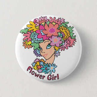 Badge Rond 5 Cm Bouton fleuri de demoiselle de honneur