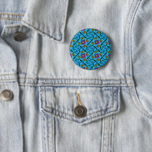 Badge Rond 5 Cm Bouton floral abstrait