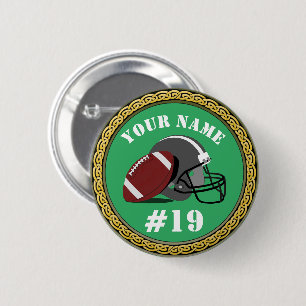 Badge Rond 5 Cm Bouton Football - Ajouter Nom et numéro