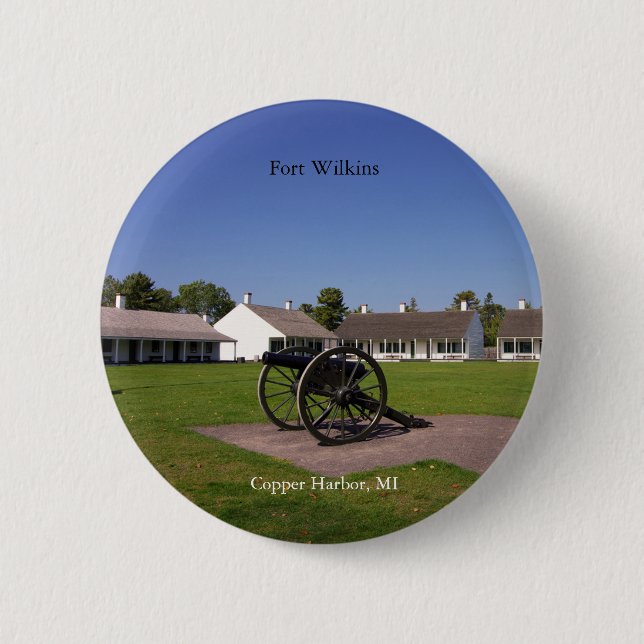 Badge Rond 5 Cm Bouton Fort Wilkins (Devant)
