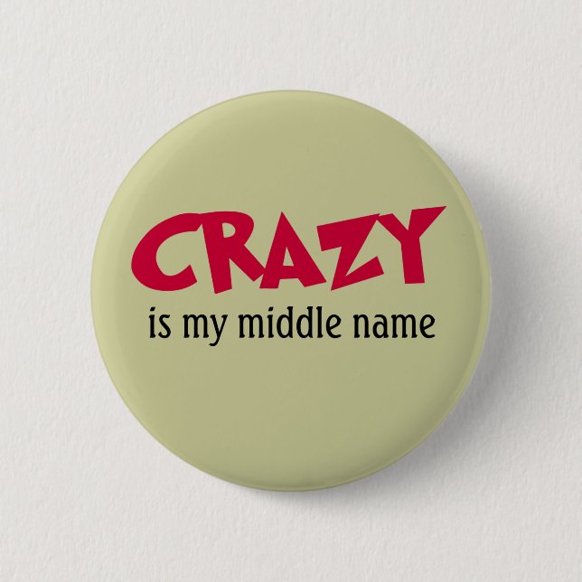 Badge Rond 5 Cm Bouton fou (Devant)