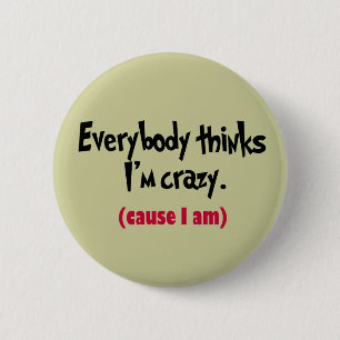 Badge Rond 5 Cm Bouton fou