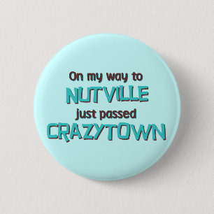 Badge Rond 5 Cm Bouton fou