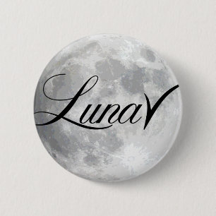 Badge Rond 5 Cm Bouton fou de lune
