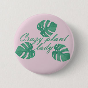 Badge Rond 5 Cm Bouton fou de monstera de dame de plante