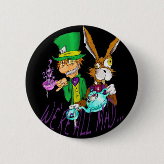 Badge Rond 5 Cm Bouton FOU de THÉ
