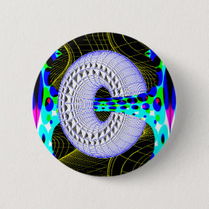 Badge Rond 5 Cm Bouton fou par beignet