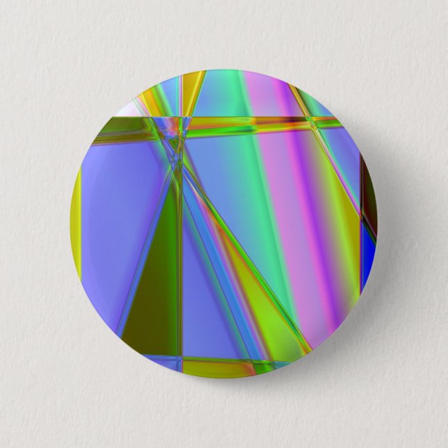 Badge Rond 5 Cm Bouton Fractals (Devant)