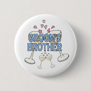 Badge Rond 5 Cm Bouton : Frère de Groom