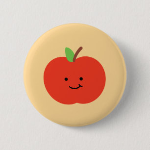 Badge Rond 5 Cm Bouton Fruit Pomme