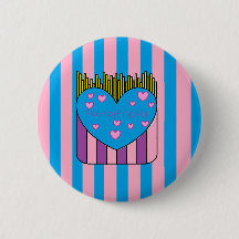 Bouton FryShy rose et bleu