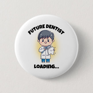 BADGE ROND 5 CM BOUTON FUTUR DENTISTE