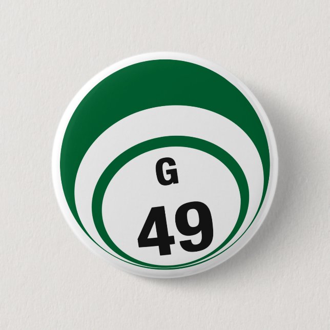 Badge Rond 5 Cm Bouton G49 Bingo Ball (Devant)