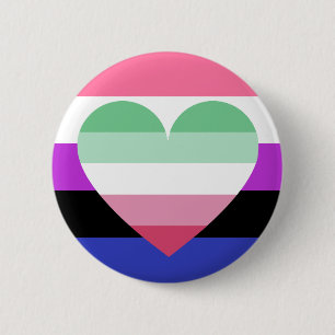 Badge Rond 5 Cm Bouton Genderfluide Abrosexué Pride