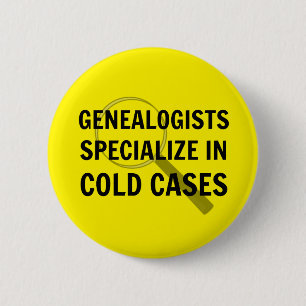 Badge Rond 5 Cm Bouton généalogique (Jaune)