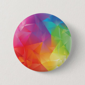 Badge Rond 5 Cm Bouton géométrique abstrait d'arc-en-ciel