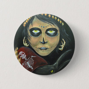 Badge Rond 5 Cm Bouton gitan de femme