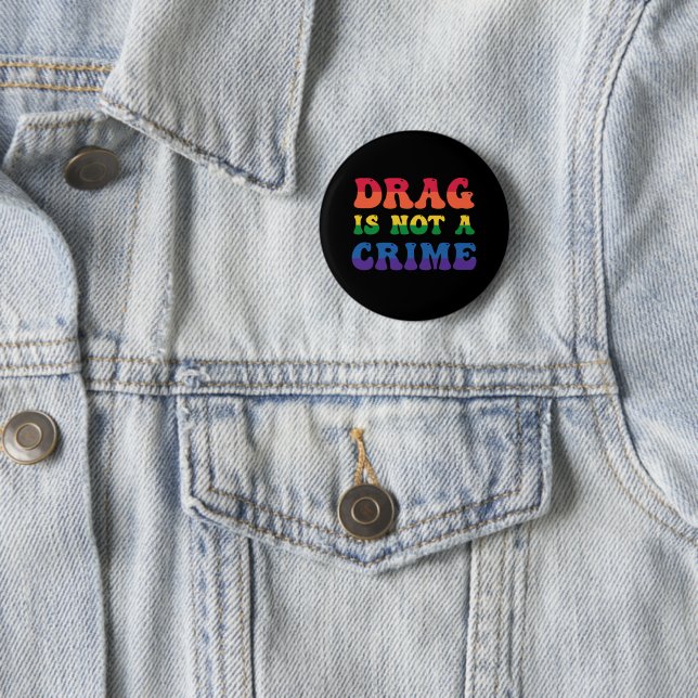 Badge Rond 5 Cm Bouton Glisser N'Est Pas Un Crime (En situation)