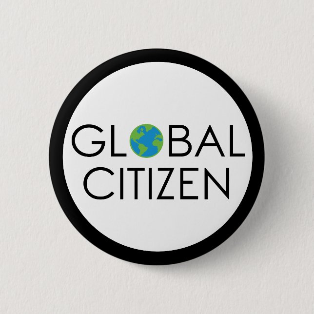 Badge Rond 5 Cm Bouton global de citoyen (Devant)