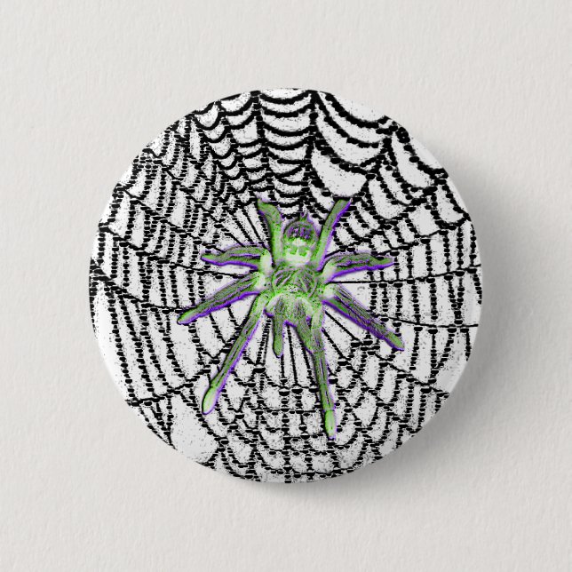 Badge Rond 5 Cm Bouton gothique Araignée de verre (Devant)
