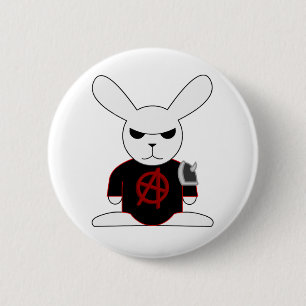 Badge Rond 5 Cm Bouton gothique de Bruno de lapin