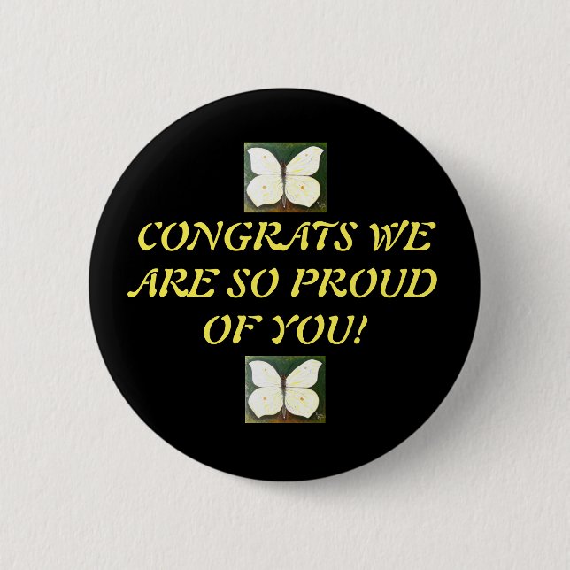Badge Rond 5 Cm Bouton Graduation Félicats Zalnok (Devant)
