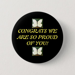 Badge Rond 5 Cm Bouton Graduation Félicats Zalnok