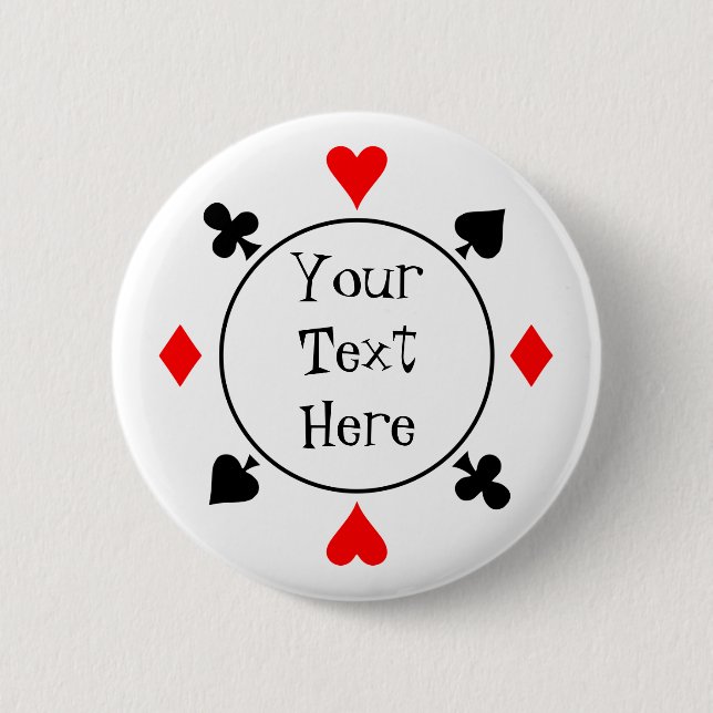 Badge Rond 5 Cm Bouton Graines de poker (Devant)