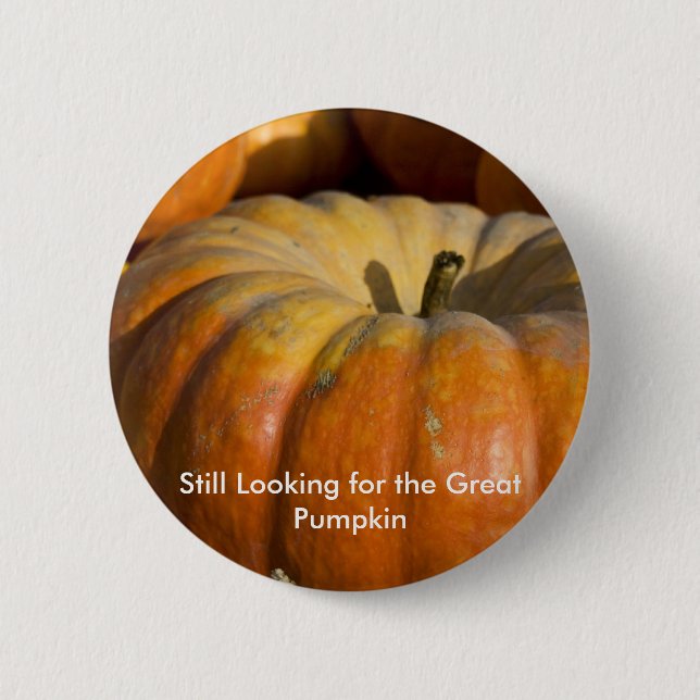 Badge Rond 5 Cm Bouton :  Grand citrouille (Devant)