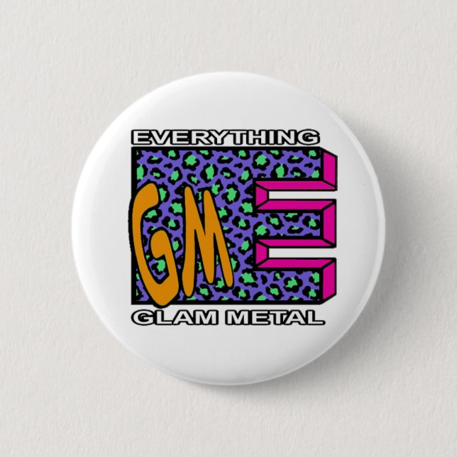 Badge Rond 5 Cm Bouton grand logo EGM Blue Leopard (Devant)