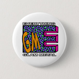 Badge Rond 5 Cm Bouton grand logo EGM Blue Leopard