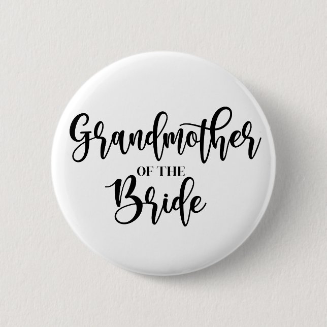 Badge Rond 5 Cm Bouton Grand-mère de la mariée (Devant)