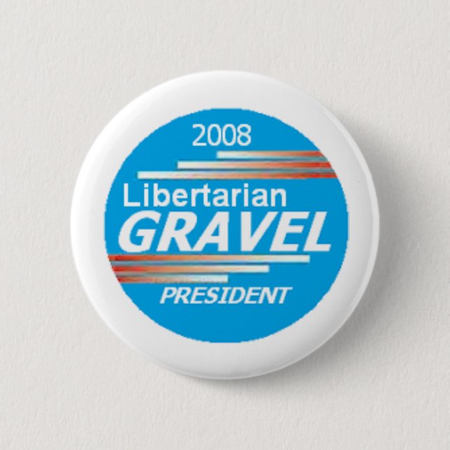Badge Rond 5 Cm Bouton GRAVEL Libertarien (Devant)