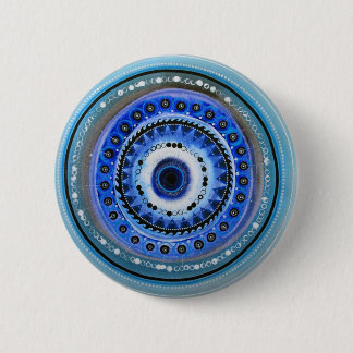 Badge Rond 5 Cm Bouton grec d'oeil mauvais