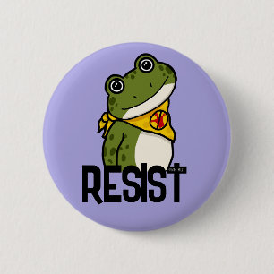 Badge Rond 5 Cm Bouton Grenouille de la liberté
