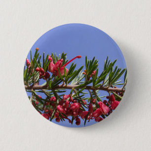 Badge Rond 5 Cm Bouton Grevillea