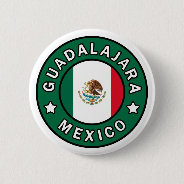 Badge Rond 5 Cm Bouton Guadalajara Mexico (Devant)